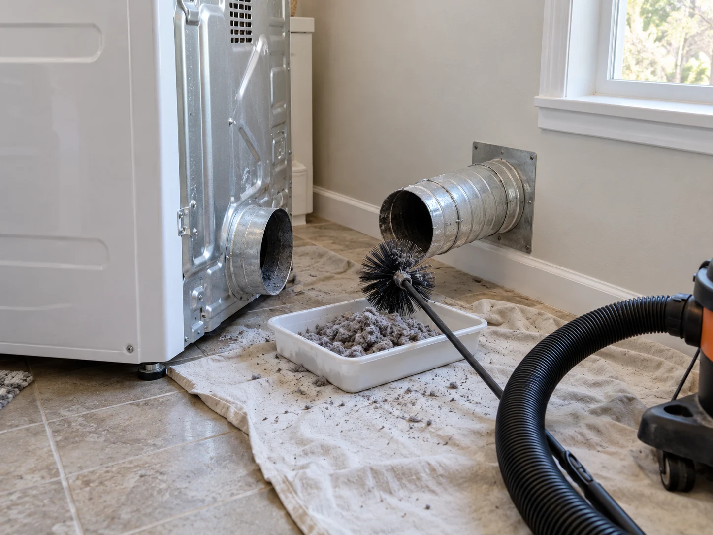Dryer vent cleaning equipment